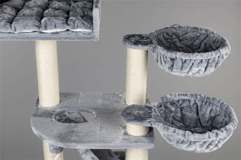 Cat Tree Kilimandjaro De Luxe Plus Light Grey Cattreeking Co Uk