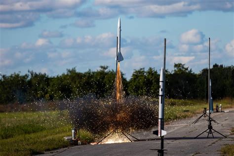 Launch of a model rocket : r/pics