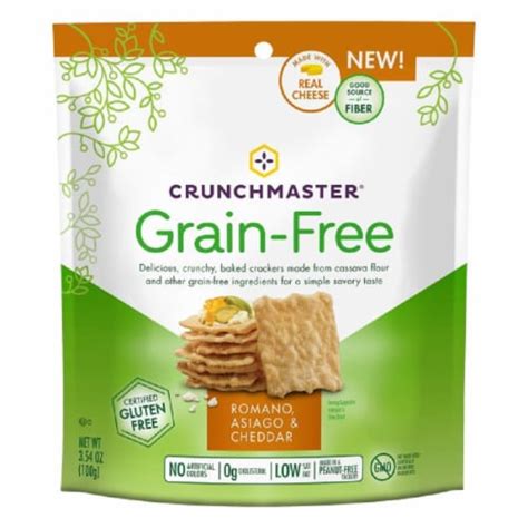 Crunchmaster Grain Free Crackers Romano Asiago Cheddar Gluten Free