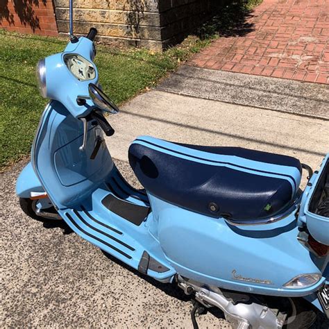 Vespa Lx 50 150 Dual Racing Stripes Navy And Light Blue Etsy