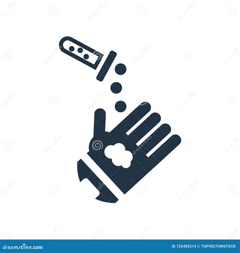 Acid Falling On Hand Icon Isolated On White Background A Stock