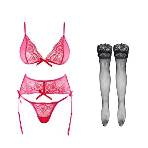 Amazon Sunspice Sexy Mini Lace Bra And Garter Belt Exotic Lingerie