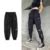 Streetwear Black Pants Women Korean Style Elastic Waist Sweatpants