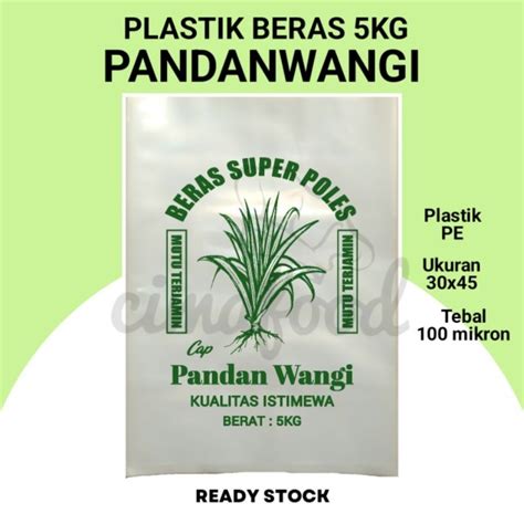 Jual Plastik Pe Kemasan Beras Kg Pandan Wangi Isi Lembar Shopee