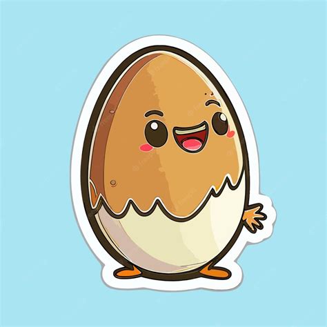 Premium Vector Vector Cute Egg Food Cartoon Sticker Illustration