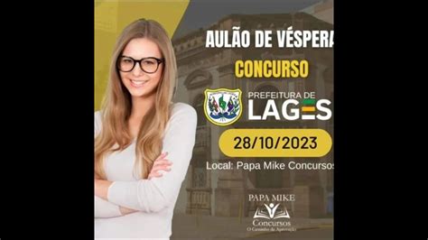 Aul O De V Spera Concurso Prefeitura De Lages Pt Portugues Youtube