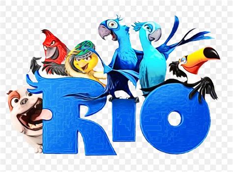 Rio Bird Png X Px Watercolor Animation Bird Blue Sky