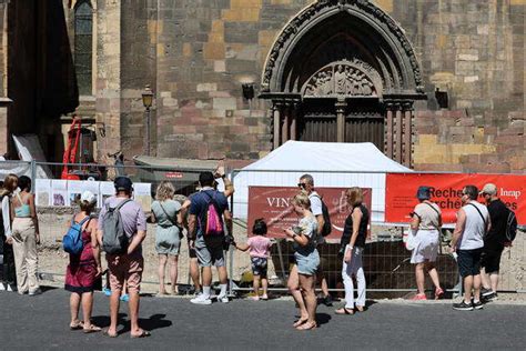 Colmar Square In Front Of The Church St Martin Excavations