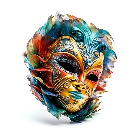 Mardi Gras mask isolated on white background with clipping path ...