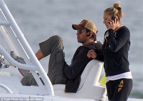 Enrique Iglesias And Girlfriend Anna Kournikova Spend Romantic Day On Boat By Miami Beach