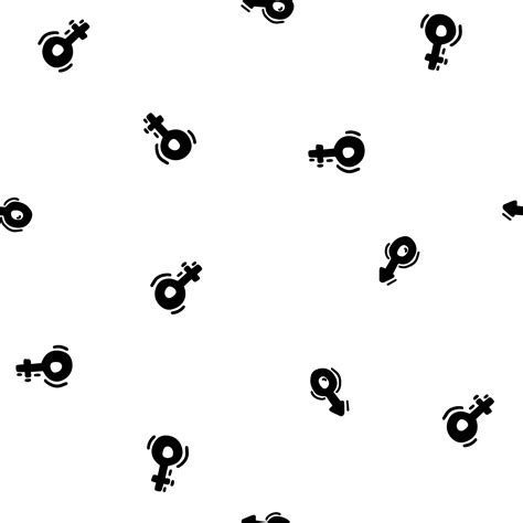 Sex Symbol Female And Male Sign Black White Seamless Pattern Black White 20704465 Vector Art At