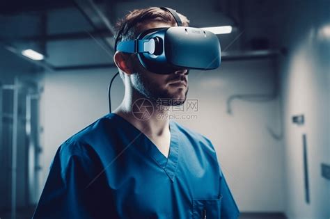 医生利用VR眼镜治疗高清图片下载 正版图片600149297 摄图网