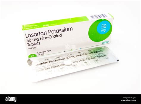 Losartan Potassium Tablets Used For Lowering High Blood Pressure Stock