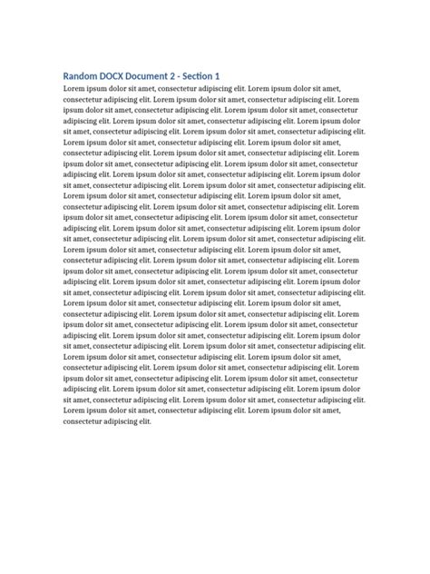 Overview Of Random Docx Document Pdf