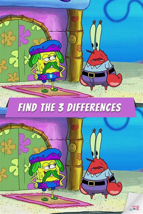 Another Spongebob Squarepants Find The Difference Puzzle Can You Find