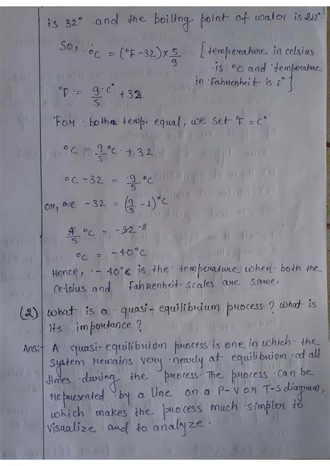 Solution Mechanical Engineering Thermodynamics Important Questions