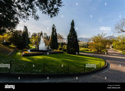 The Putti Fountain Villa Taranto Verbania Piedmont Italy Stock