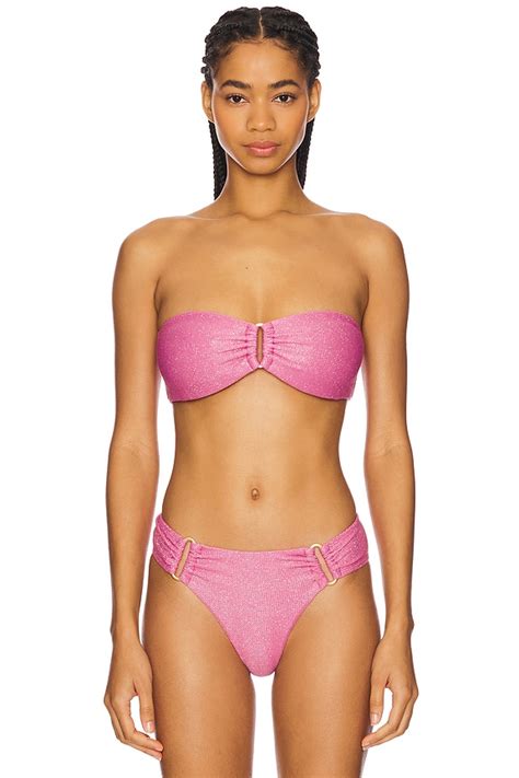 PQ Detail Bandeau Bikini Top In Sorbet REVOLVE