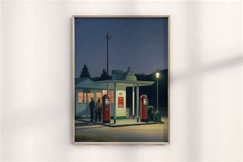 Edward Hopper Gas Station Print, Vintage Hopper Roadside Art,classic ...