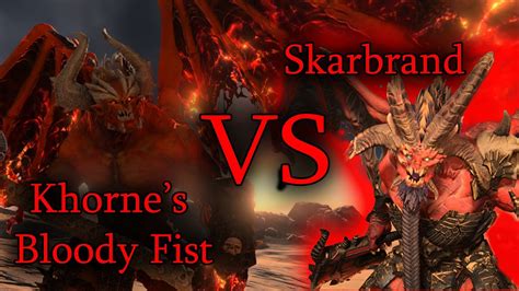 Khorne's Bloody Fist vs Skarbrand - YouTube