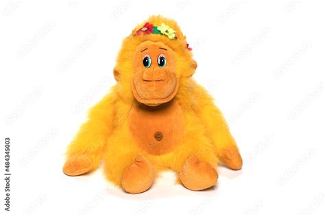 Plush toy monkey isolated on white. Stock Photo | Adobe Stock