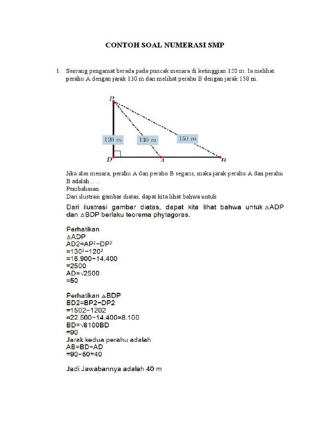 Contoh Soal Numerasi Smp Pdf