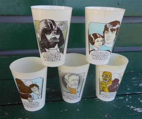 Set Star Wars Coca Cola Coke Plastic Cups Obi Wan Kenobi Luke