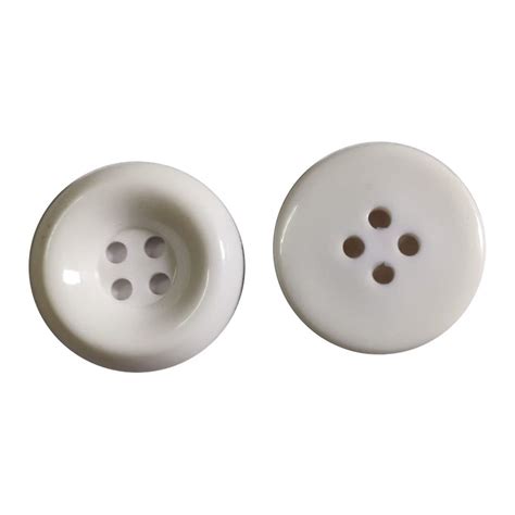 White Polyester Plastic Shirt Button For Used In Garments At Rs