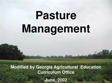 Ppt Pasture Management Powerpoint Presentation Free Download Id