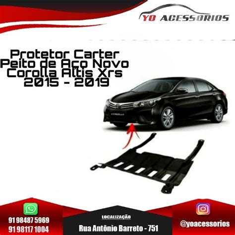 Protetor de Carter Peito de Aço Novo Corolla Altis 2015 2019 Carros