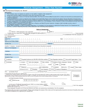 Fillable Online Absolute Assignment Other Than Keyman Form EnglishPDF