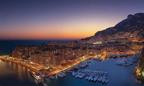 Sunset Fontvieille Monaco Aerial View Buildings HD Wallpaper Pxfuel