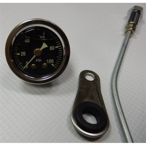 Harley Davidson Oil Pressure Gauge Kit Includes Gauge 0 100PSI Pipe