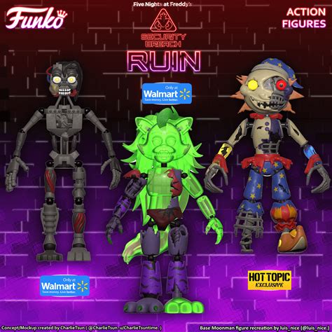 Mock Up Funko Fnaf Ruin Dlc Action Figure Line Blender R