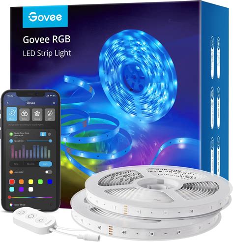 Govee Ruban LED Smart WiFi Bande LED 10m RGB Multicolore App Contrôle