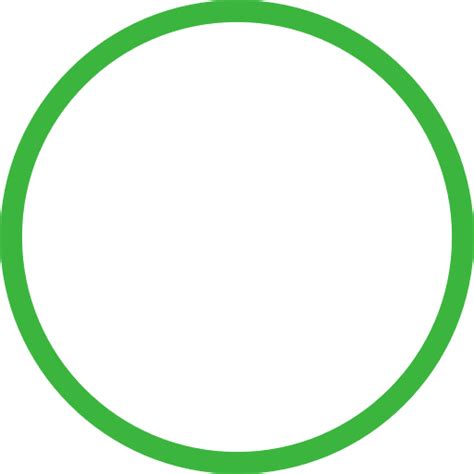 green circle outline transparent icon svg vector png