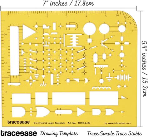 Traceease Plantilla Eléctrica De Dibujo De Plantilla Eléctrica Y Lógica