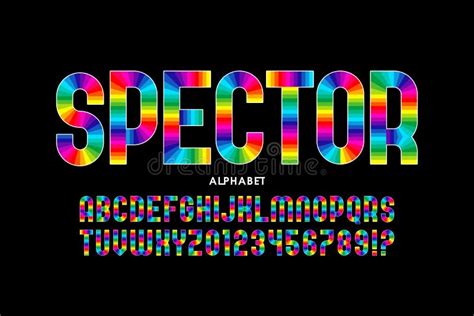 Color Spectrum Style Font Stock Vector Illustration Of Letter 267746234