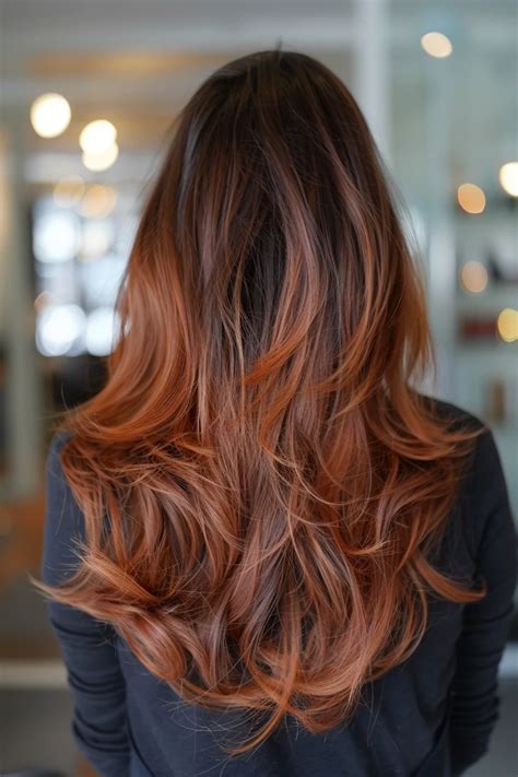 Copper Balayage Brunette Hairstyles To Add Warmth And Shine To Dark