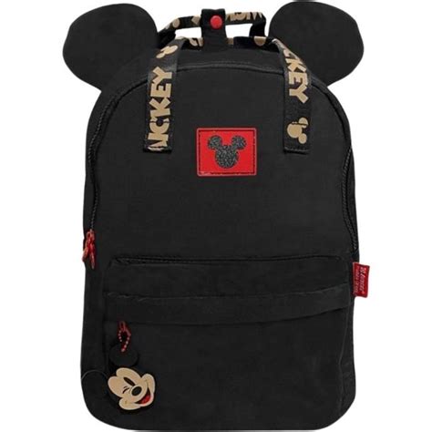 Mochila Costas Mickey Mouse Orelhas Luxcel Bmk Pt Na Papelaria