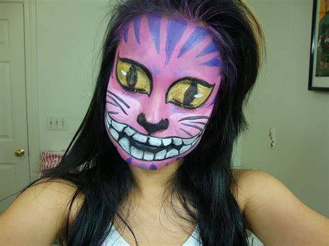 Awesome Cheshire Cat Makeup | Cat costume diy, Cheshire cat face paint ...