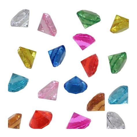 WELMATCH Assorted Color Acrylic Diamond Vase Fillers 0.75 Pound - 180 ...