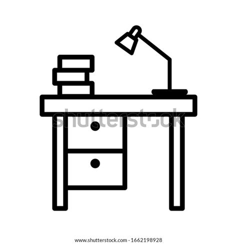 Icono De Tabla De Estudio Signo Vector De Stock Libre De Regalías