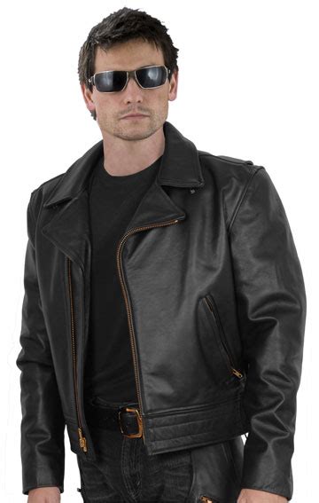 Police A Law Enforcement Uniform Style Motorcycle Riding Leather Jacket | Leather.com