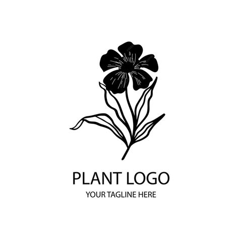 Premium Vector | Plant silhouette black and white