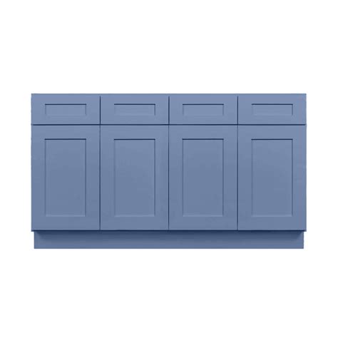 Blue Shaker 60-72" Medium Kitchen Island Package - Nelson Cabinetry