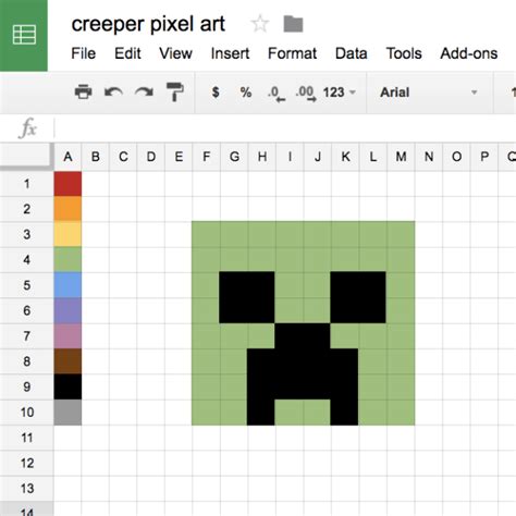 Google Sheets: Pixel Art Template - Teacher Tech