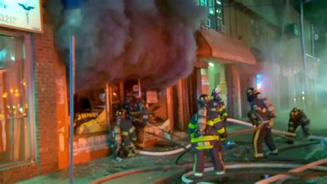 Dozens Displaced After Fire Burns Through Stores And Apartments In