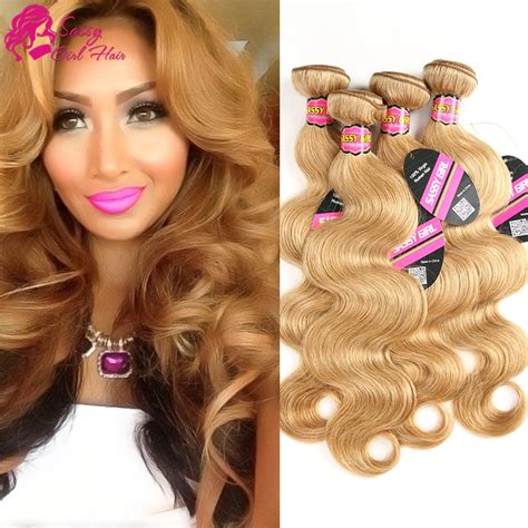 Brazilian Virgin Hair Bundles Body Waves Honey Blonde Brazilian