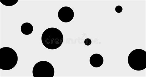 Render With Abstract Black Circles On White Background Stock